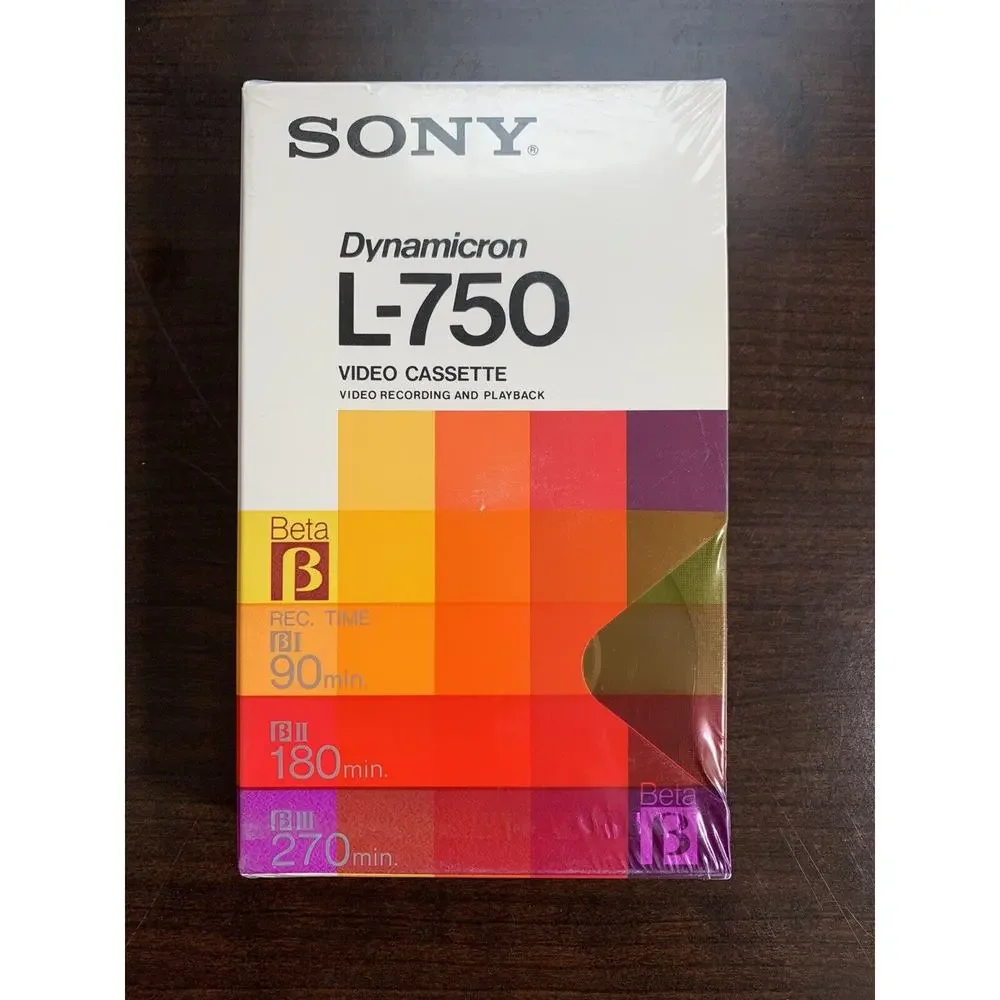 Sony L-750 Beta Dynamicron Video Cassette‎ Tape Factory Sealed New 270 minutes